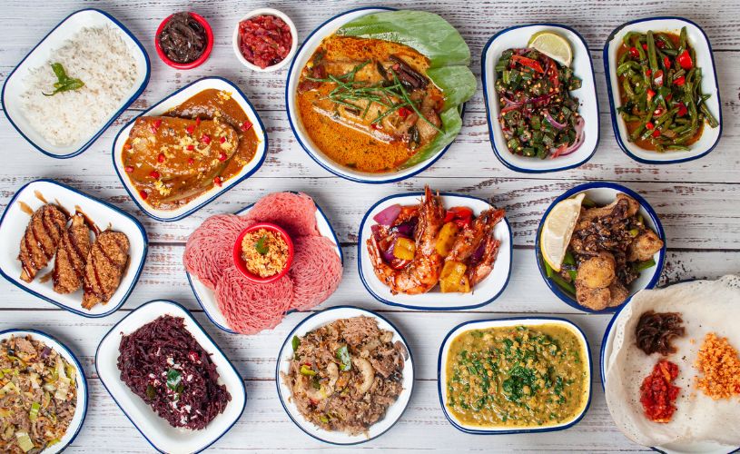 Selection of dishes from above - credit The Coconut Tree